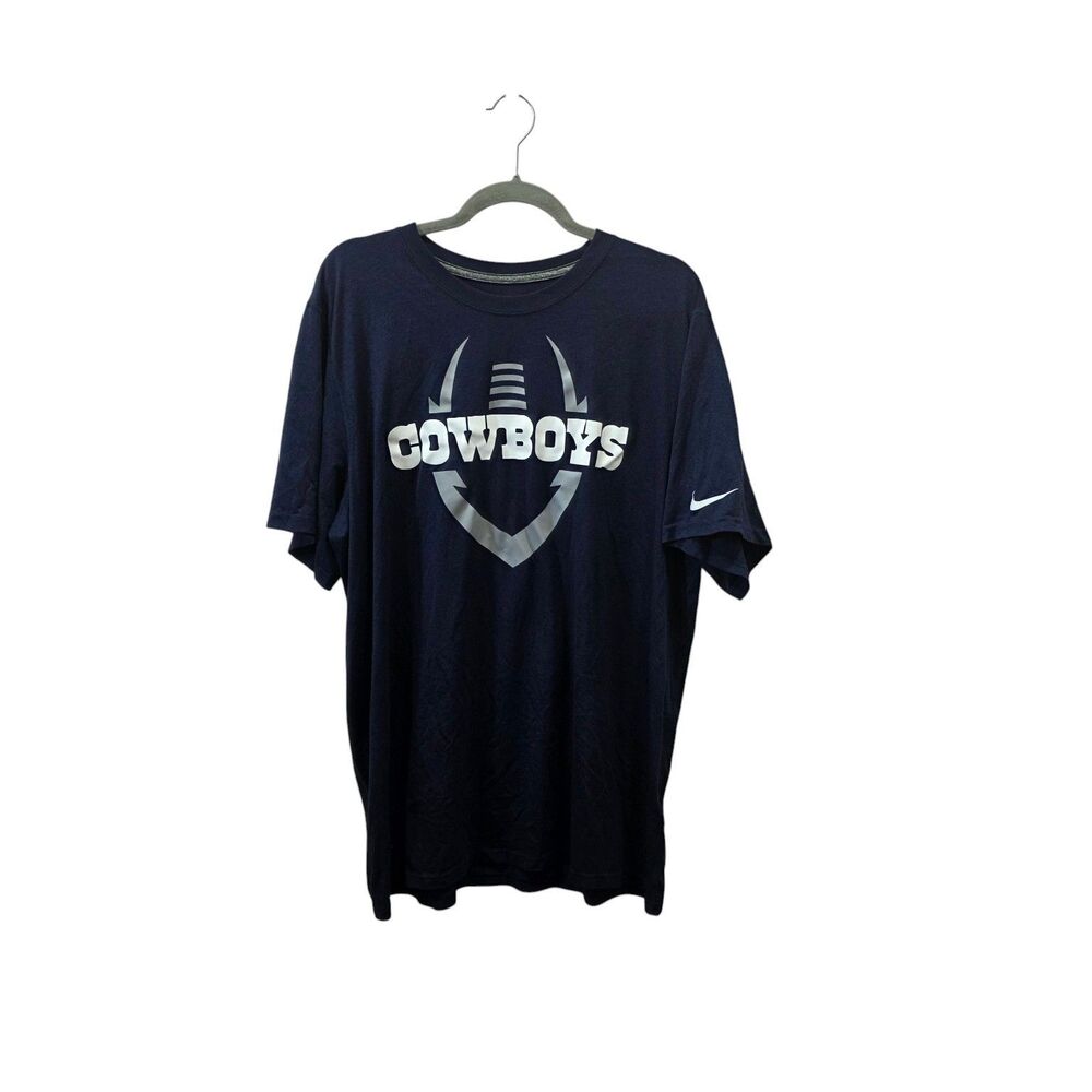 Nike Dri-FIT Dallas Cowboys NFL Team Apparel Navy Graphic Tee Shirt XL